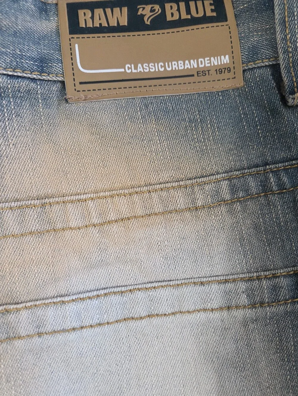 RAW BLUE Classic Urban Denim Men's Jeans, Size: 34Wx34L